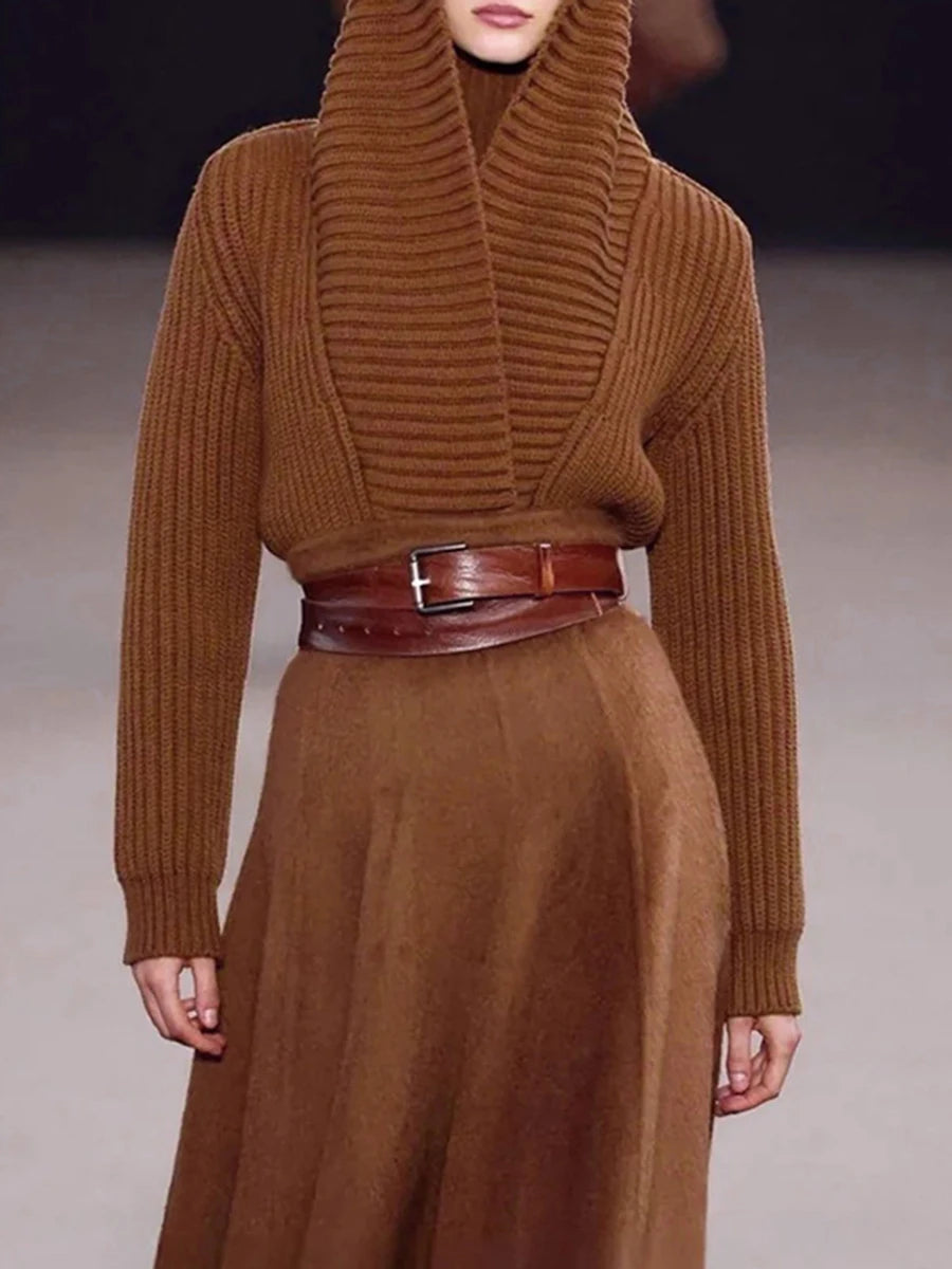 Hat-Attached Sweaters for Women