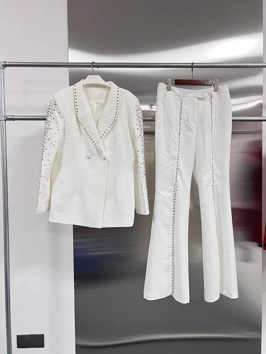 Spliced Diamonds Two Piece Pants Set