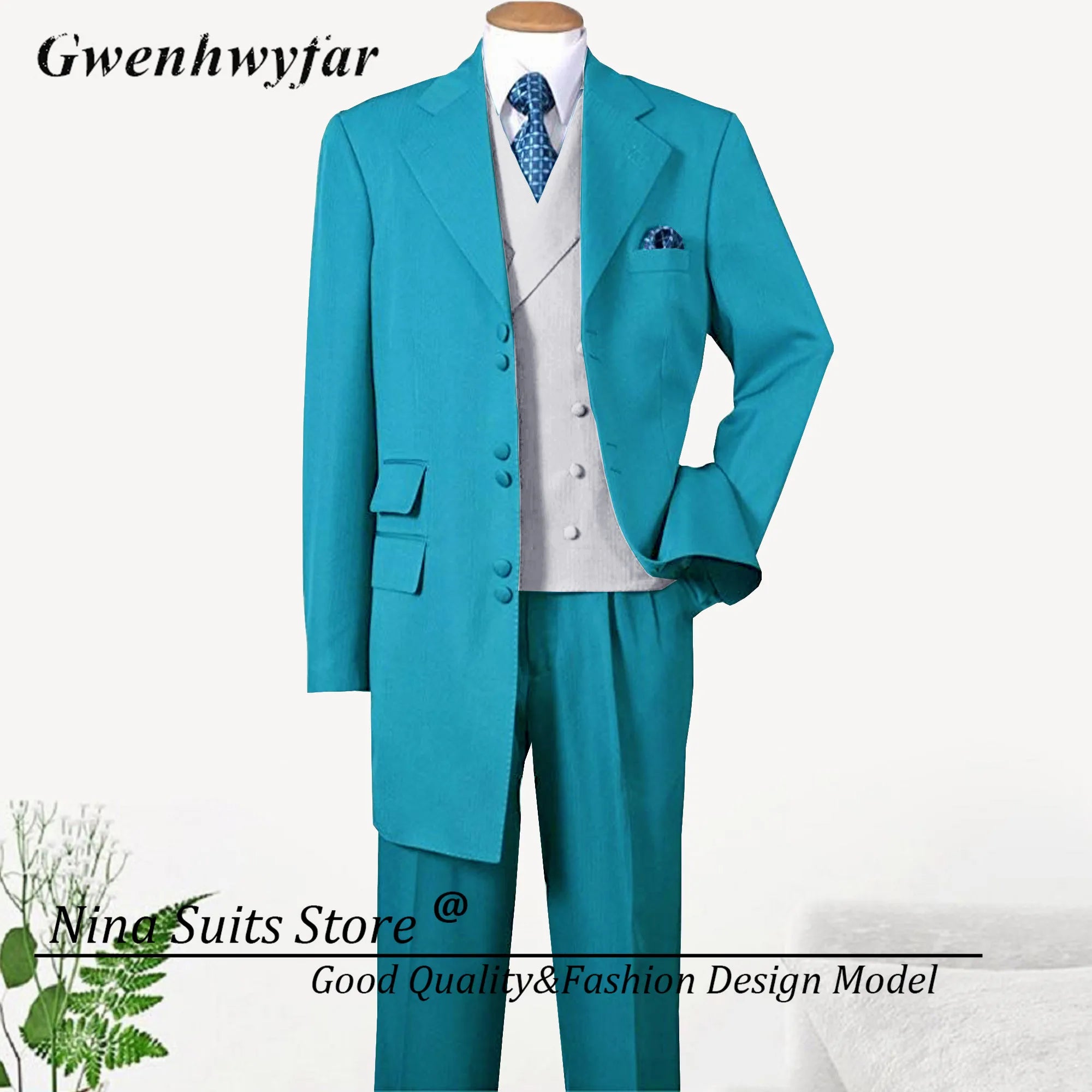 Men Long Coat Suits