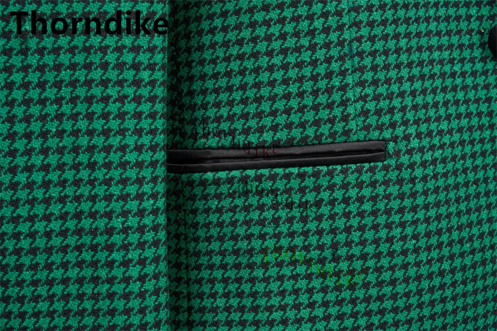 Men’s Houndstooth One Button Blazer Suit