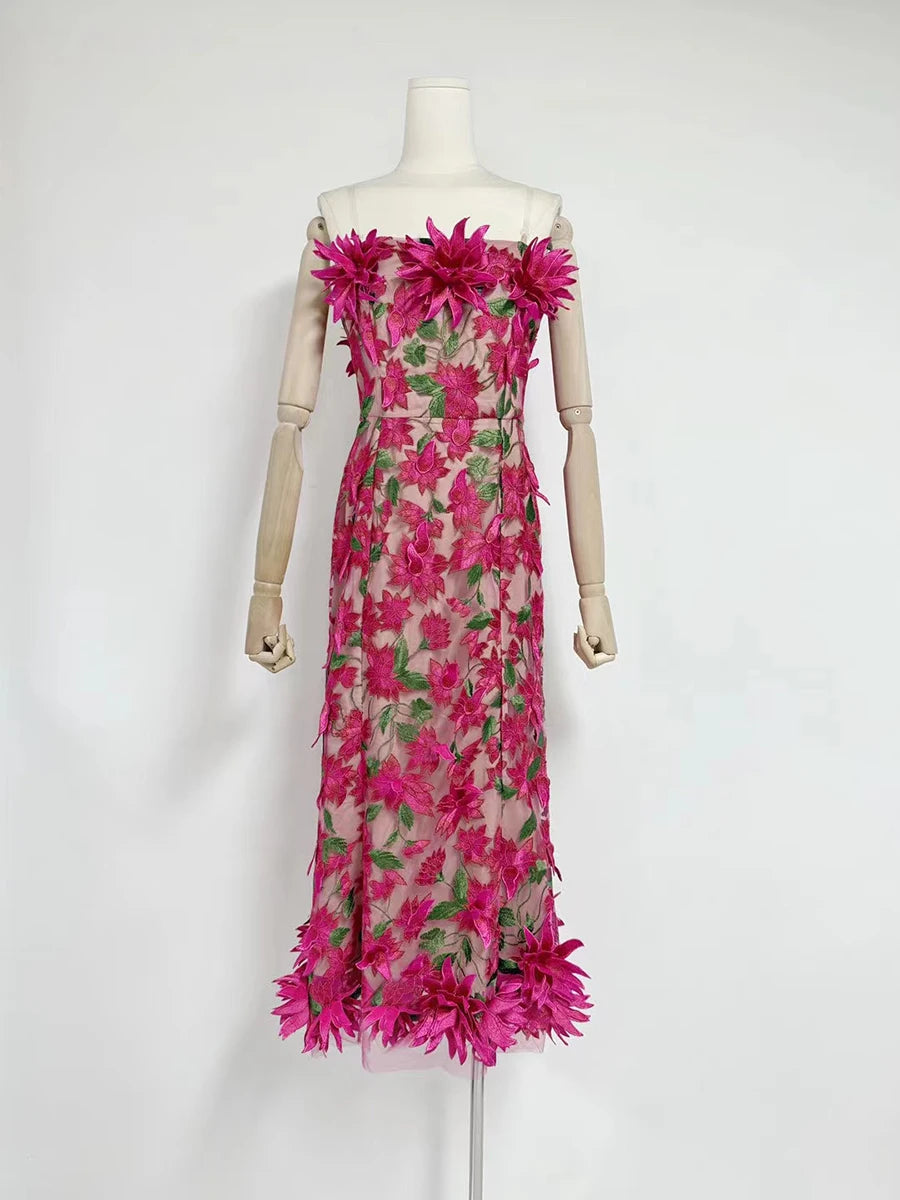 Strapless Feather Dress