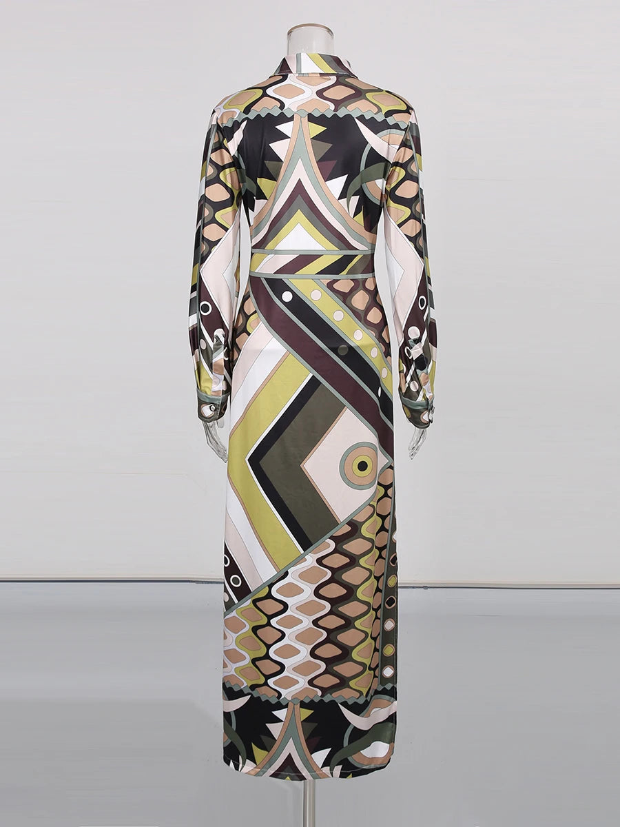 Hit Color Printing Casual Dresses