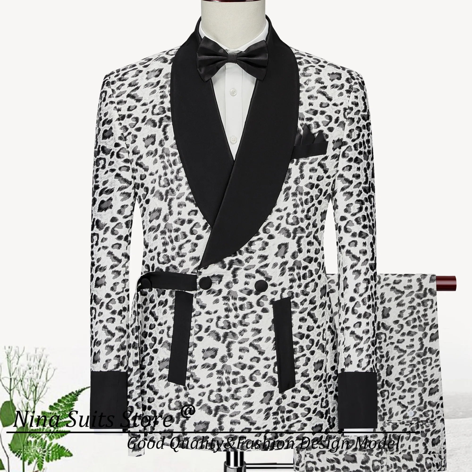 Jacquard Men Suits Tailored