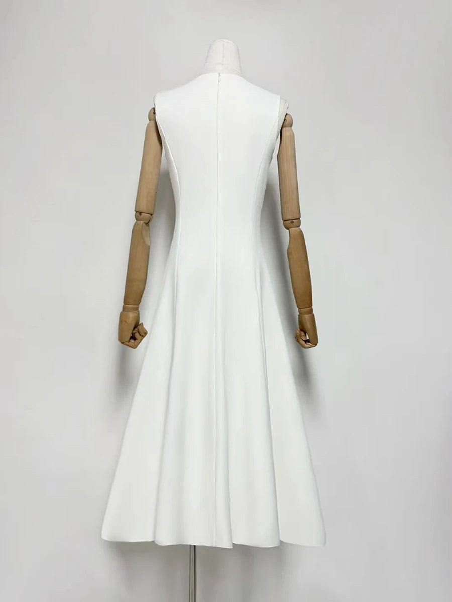 Spliced 3D Flower Dress