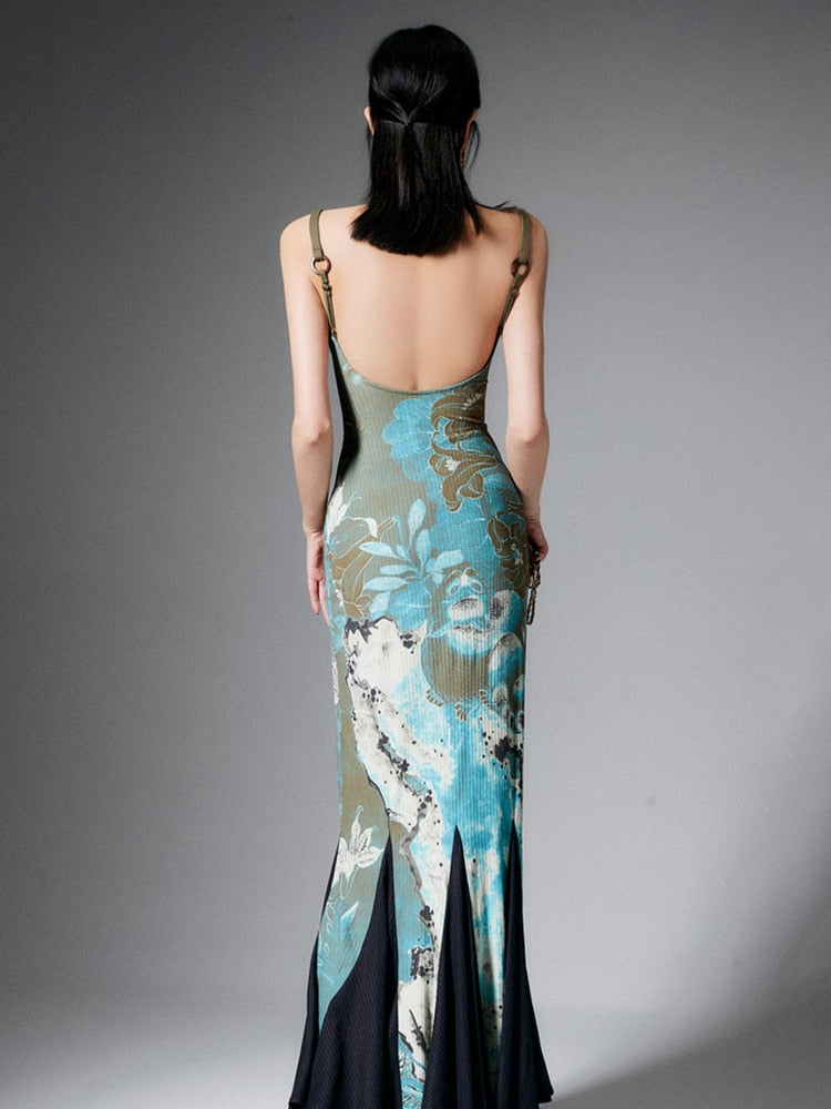 Color block Printed Dress