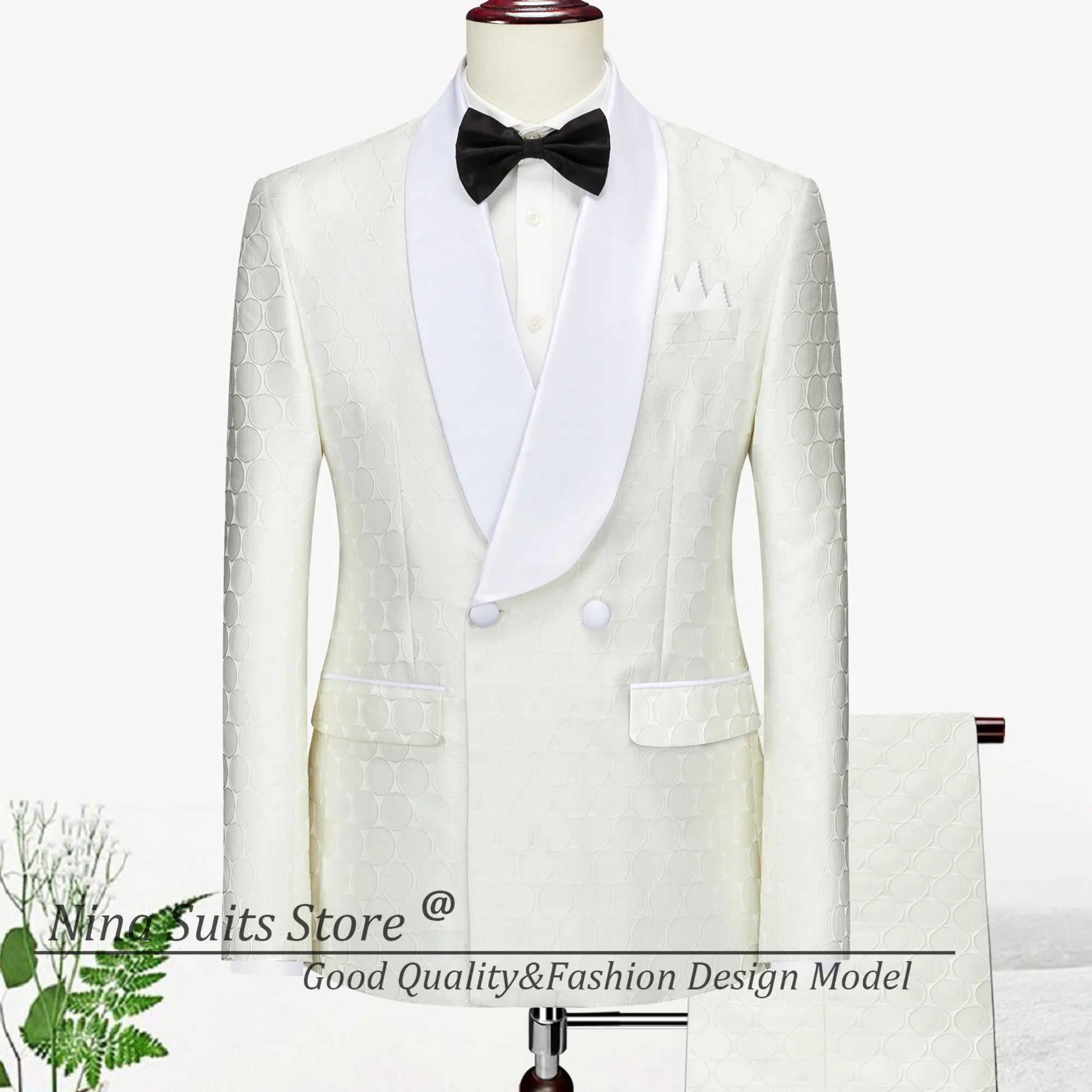 Jacquard Men Suits Tailored