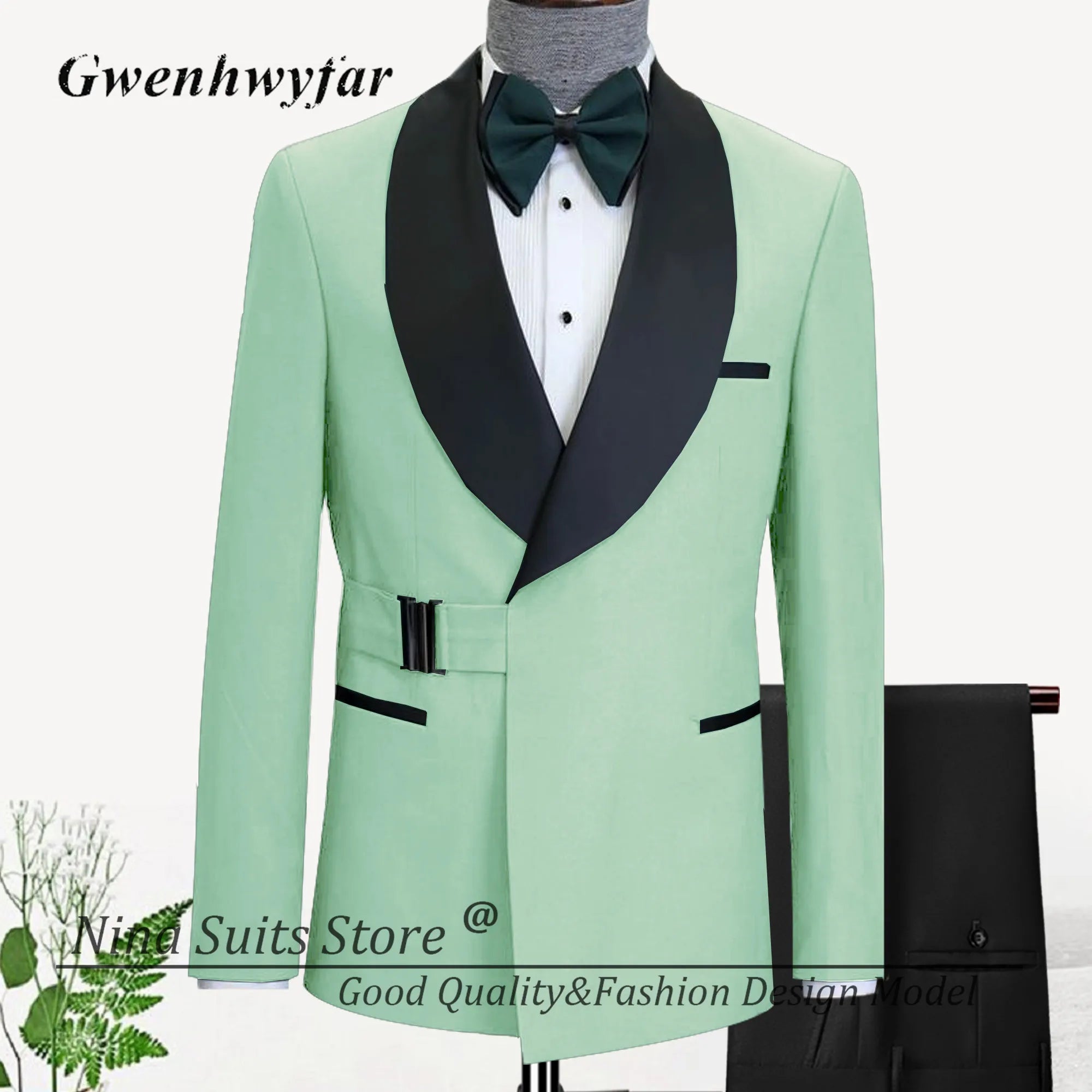2 Pieces Suit Lapel Jacket Pants Sets