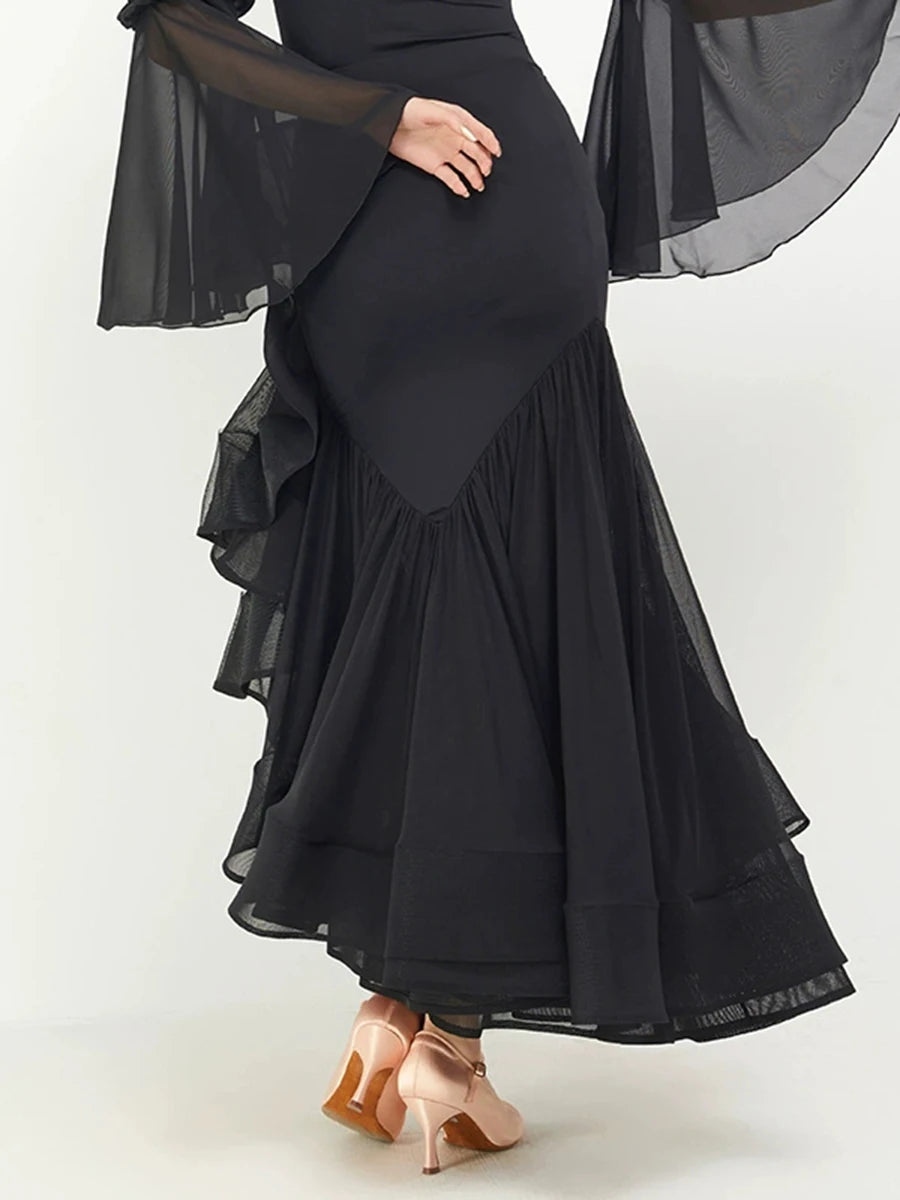 Spliced Ruffles Folds Skirt