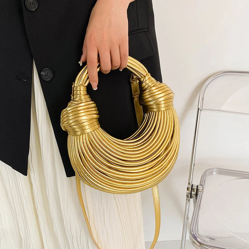 Handwoven Noodle Knotted Hobo Bags