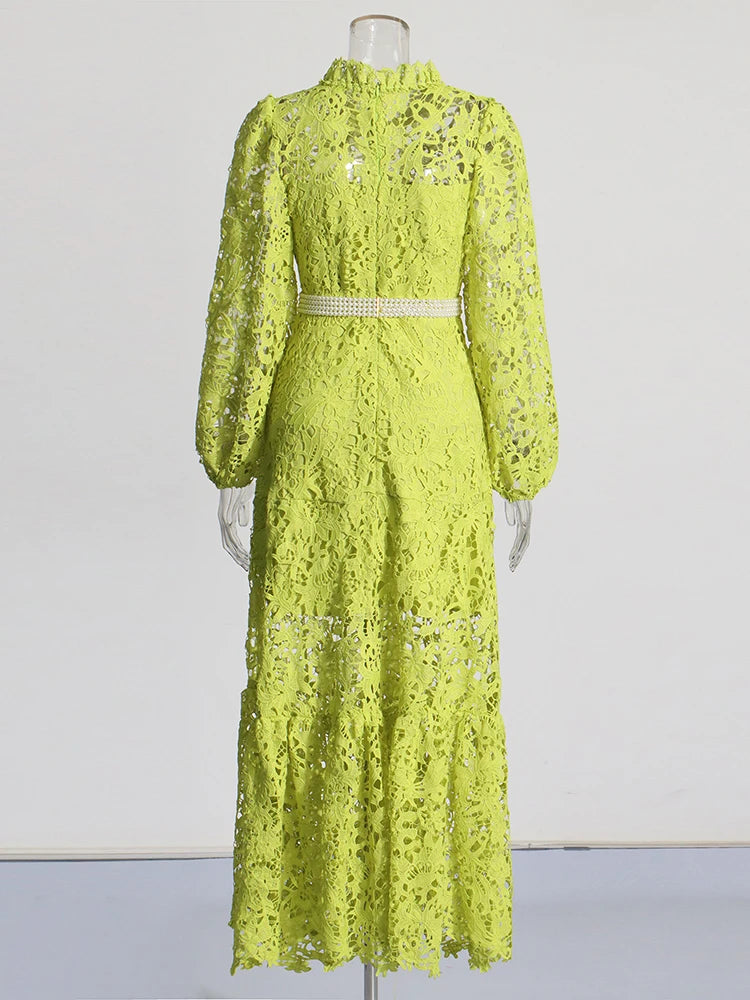 Hollow Out Embroidery Dress