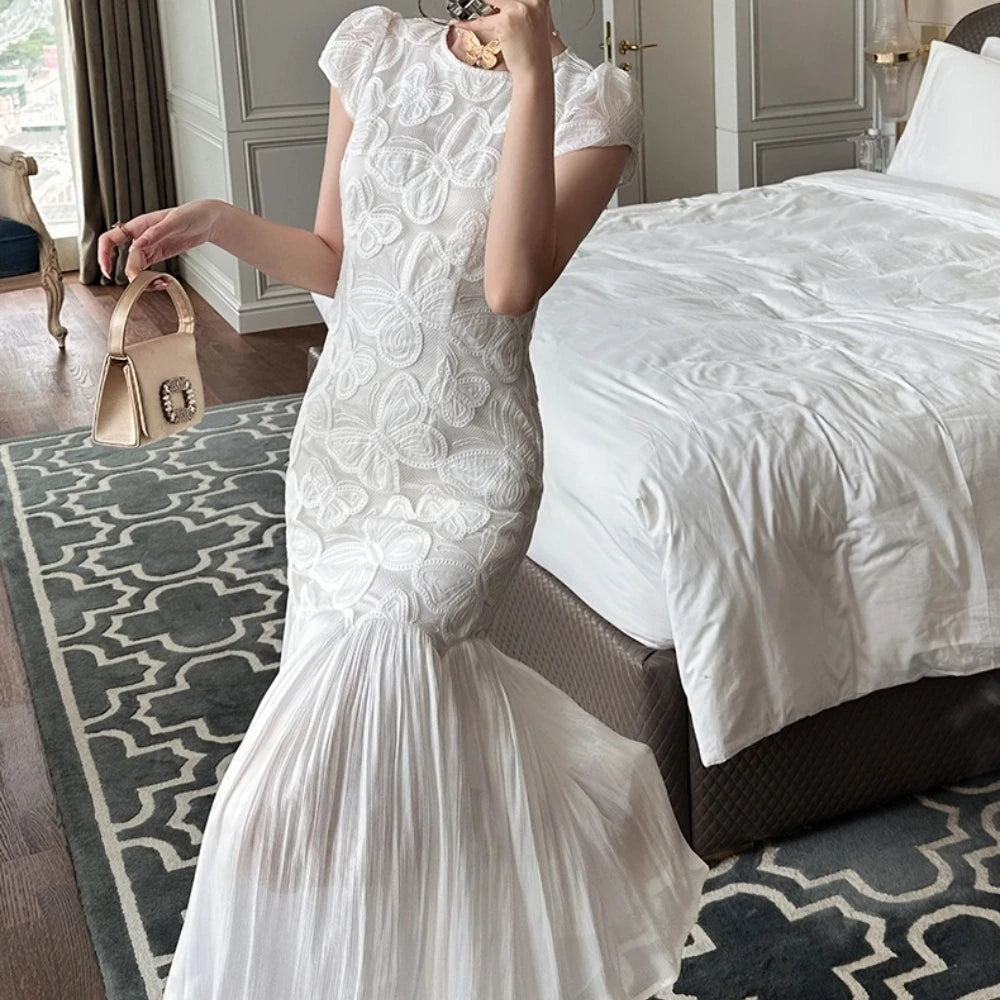 Spliced Lace Elegant Dress
