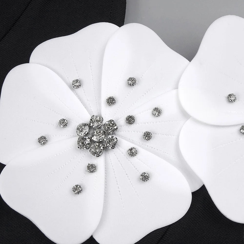 Spliced 3D Flower Dresses