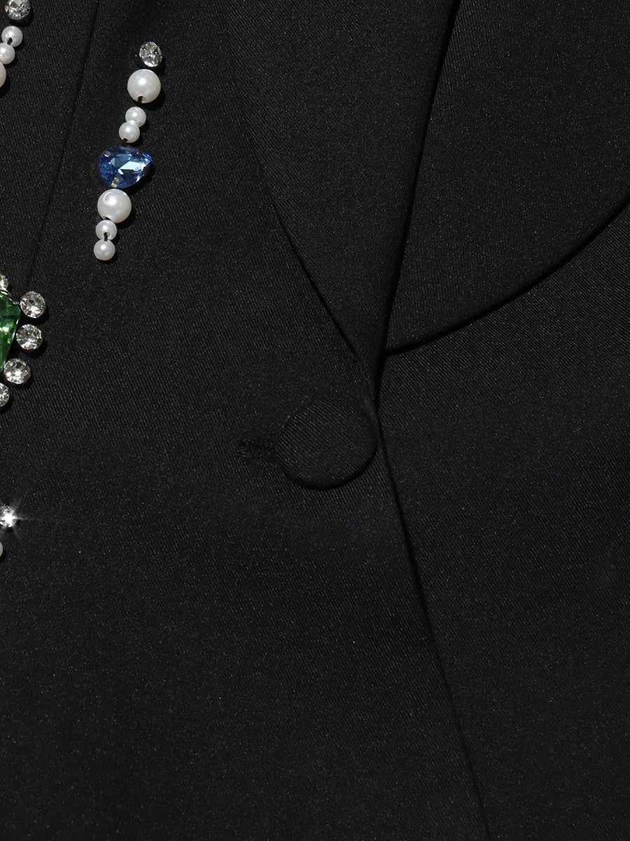 Spliced Diamonds Slimming Casual Blazers