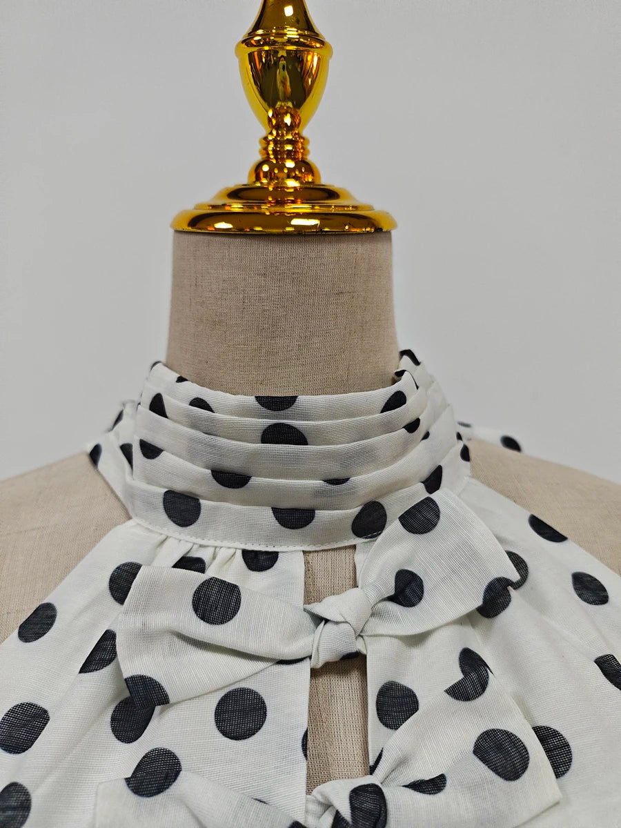 Polka Dot Elegant Midi Dresses