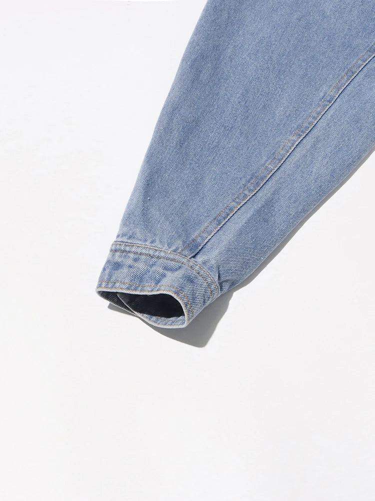 Streetwear Crisscross Denim Coat