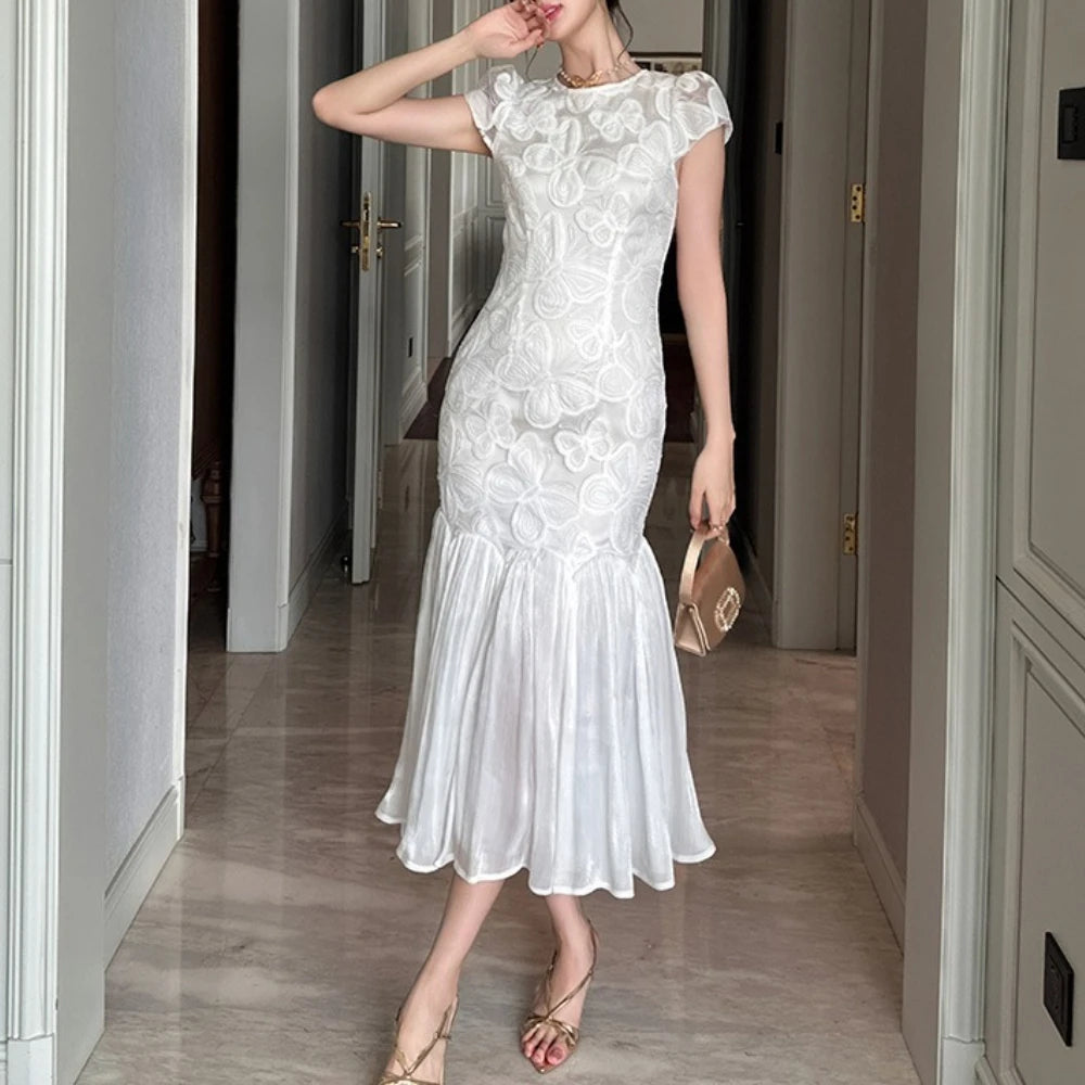 Spliced Lace Elegant Dress