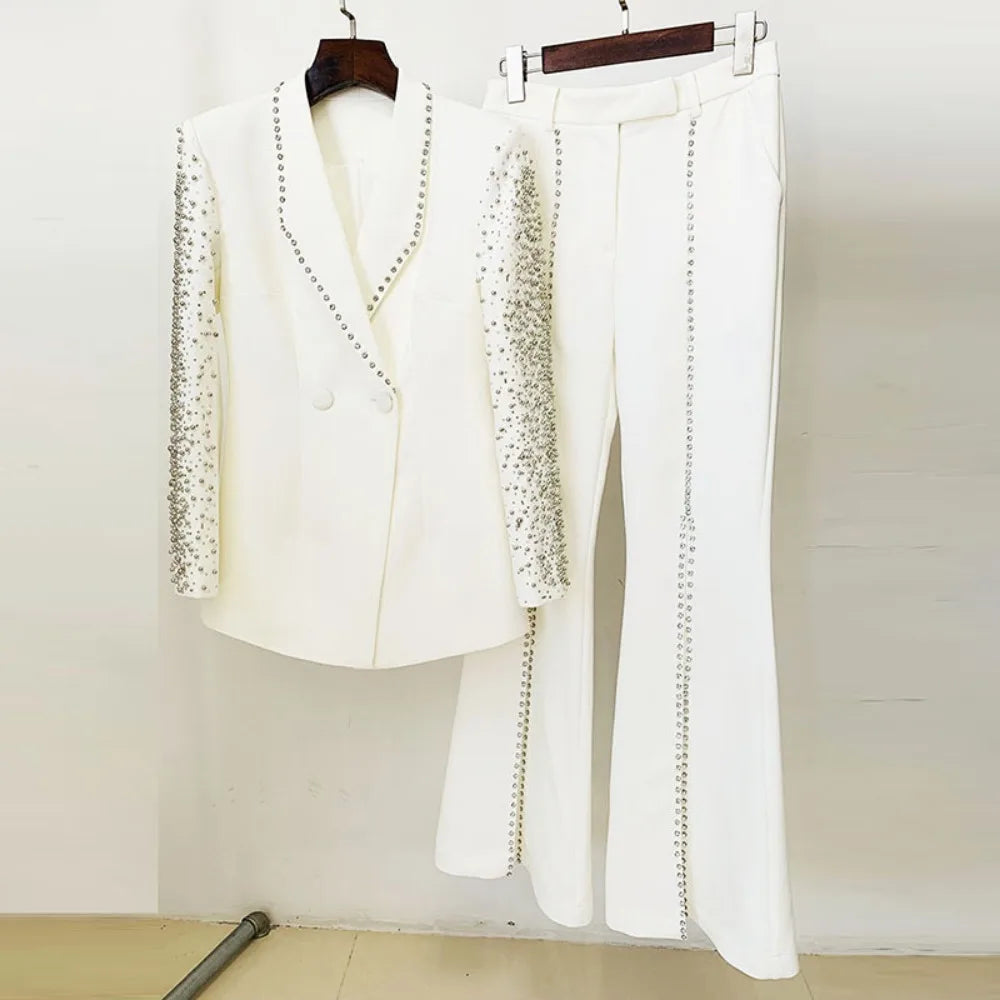 Spliced Diamonds Two Piece Pants Set