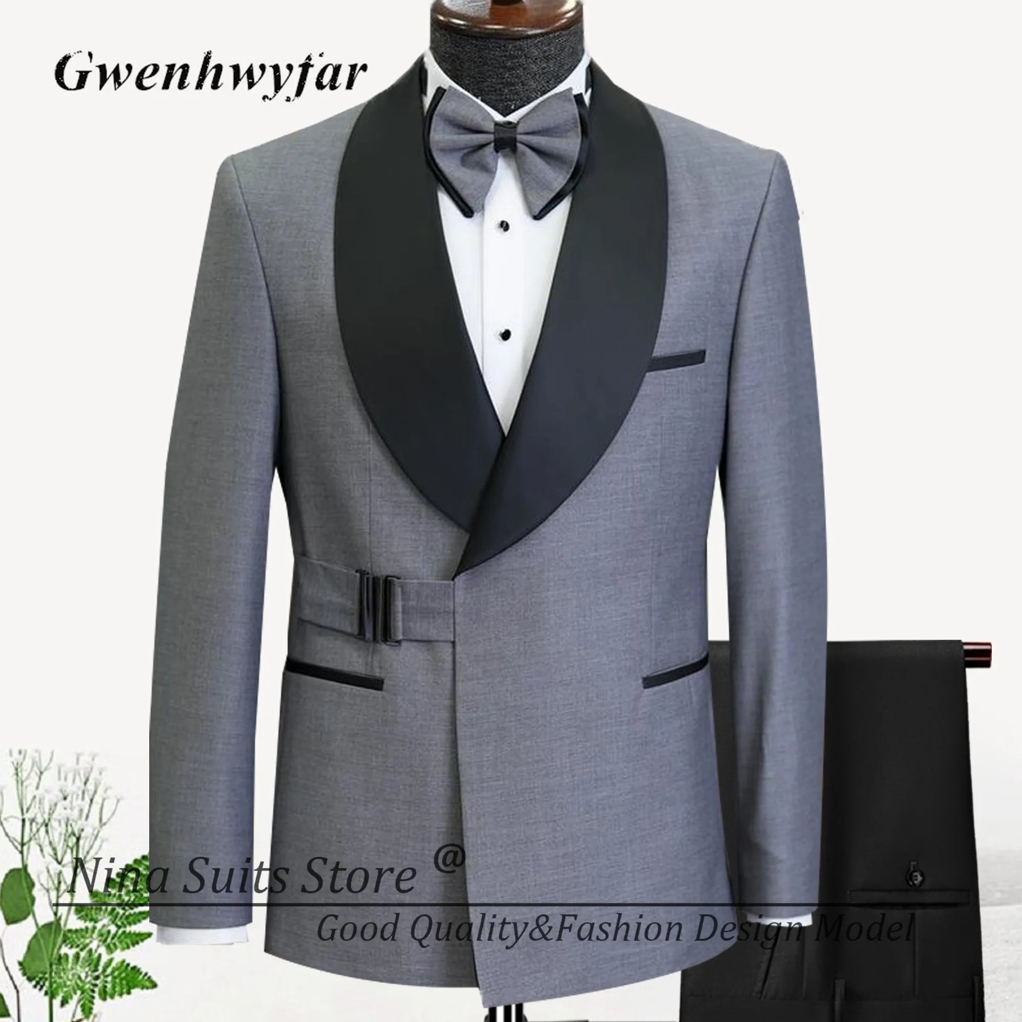 2 Pieces Suit Lapel Jacket Pants Sets