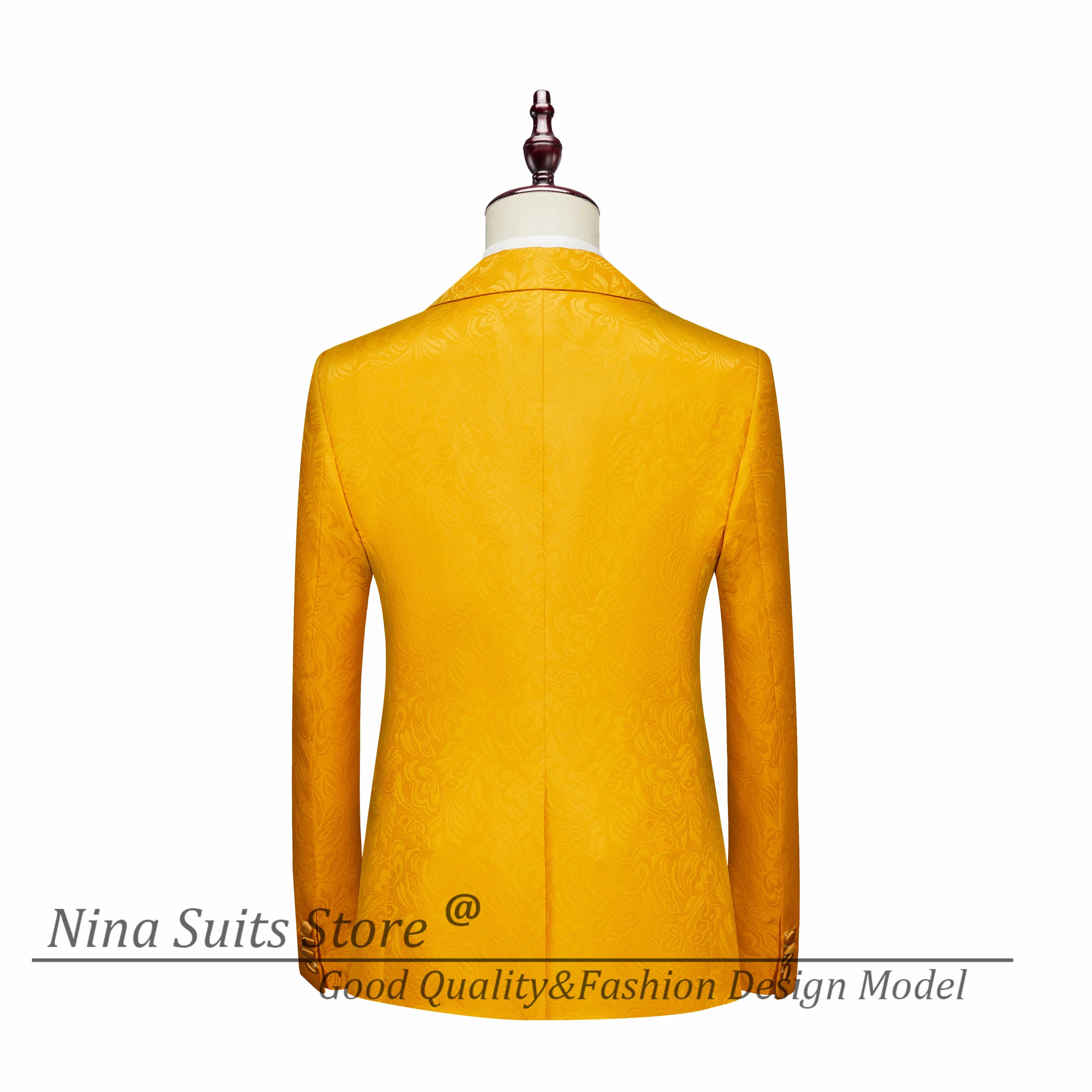 Jacquard Men Suits Tailored