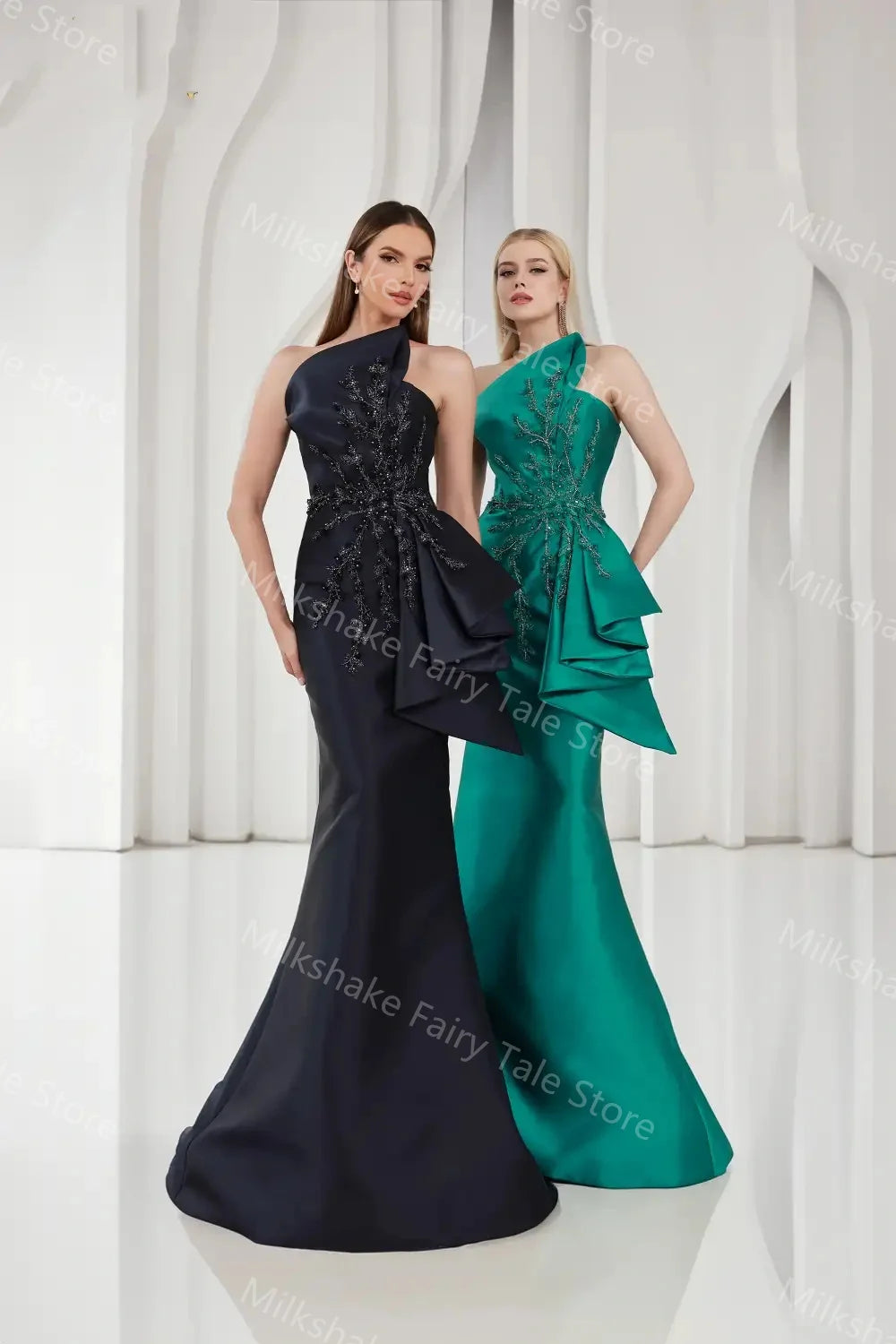 Satin Evening Glitter Dresses