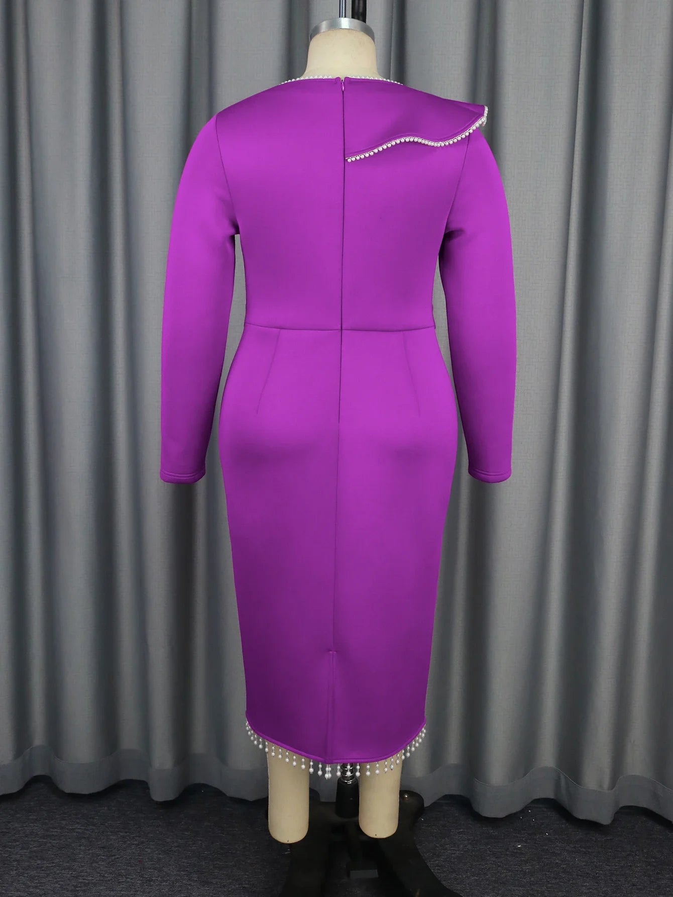Plus Size Pearl Embellished Sheath