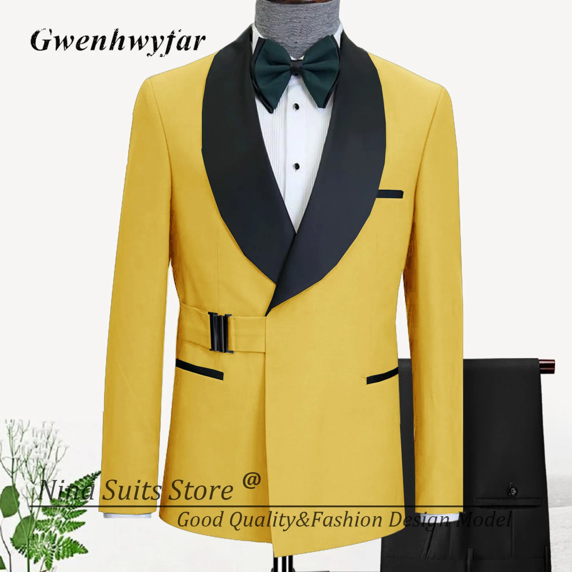 2 Pieces Suit Lapel Jacket Pants Sets