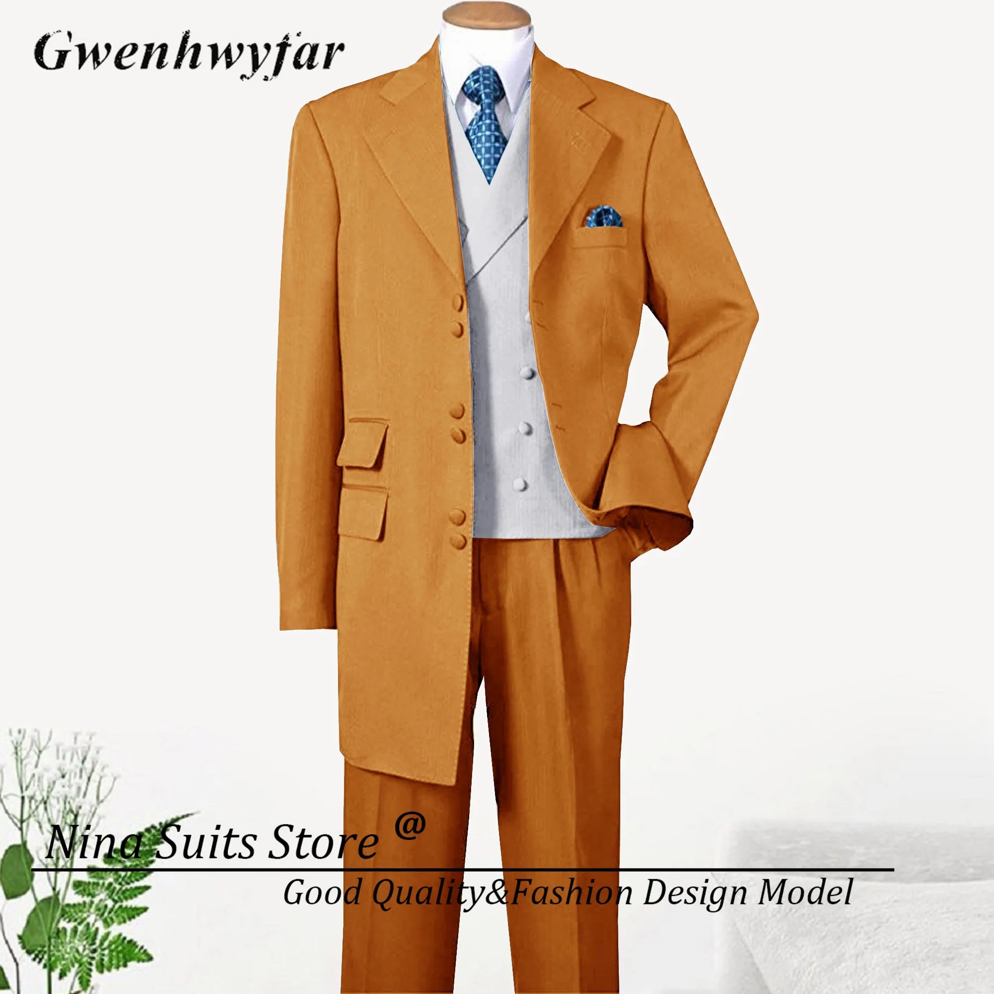 Men Long Coat Suits