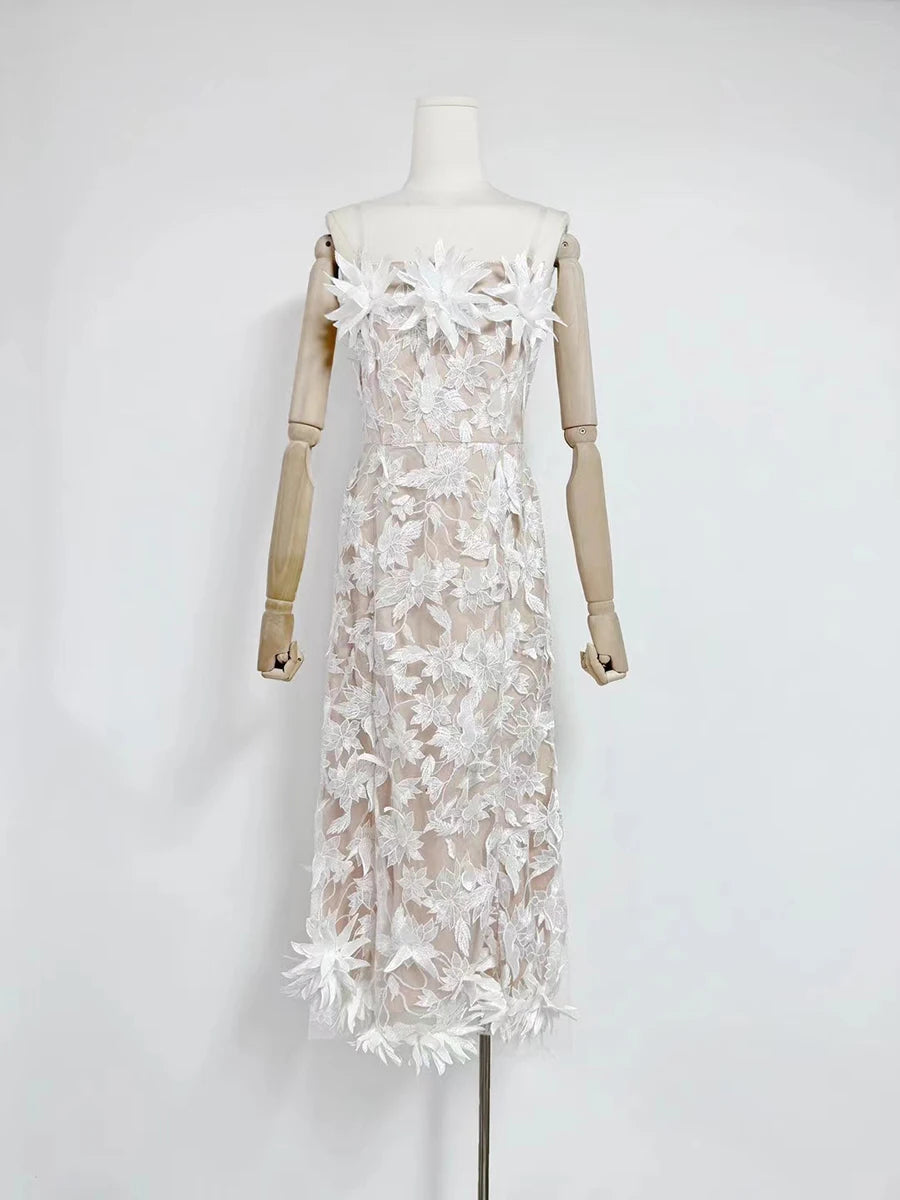 Strapless Feather Dress