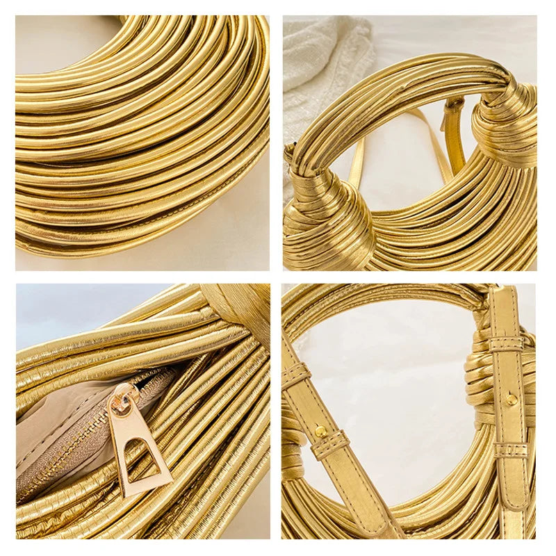 Handwoven Noodle Knotted Hobo Bags