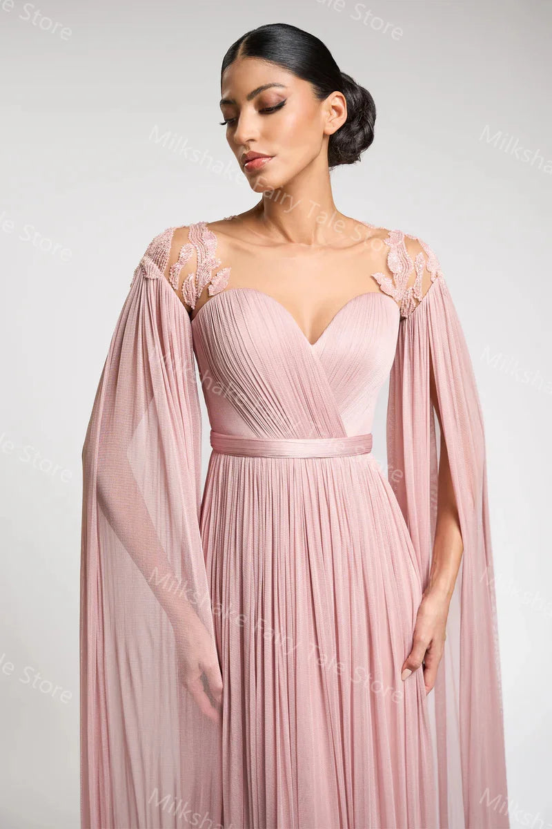 A Line Lace Chiffon Dresses