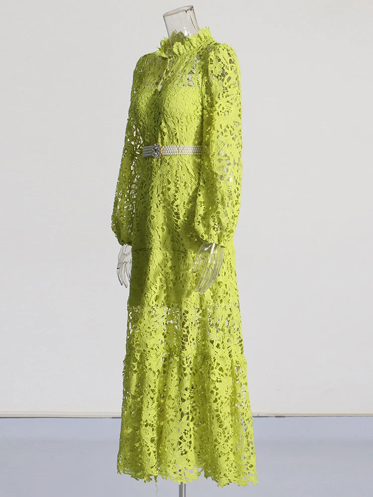 Hollow Out Embroidery Dress