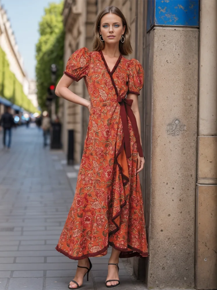 Lace Up Long Dress
