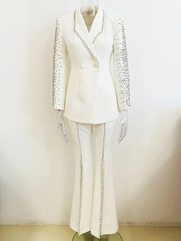 Spliced Diamonds Two Piece Pants Set