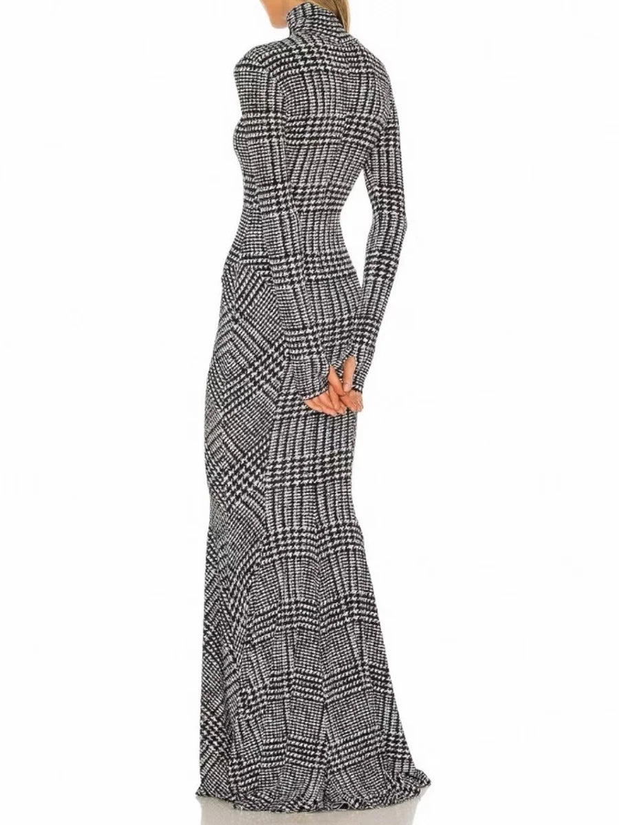 Spliced Plaid Fashion Dresses