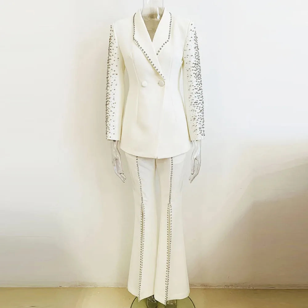 Spliced Diamonds Two Piece Pants Set