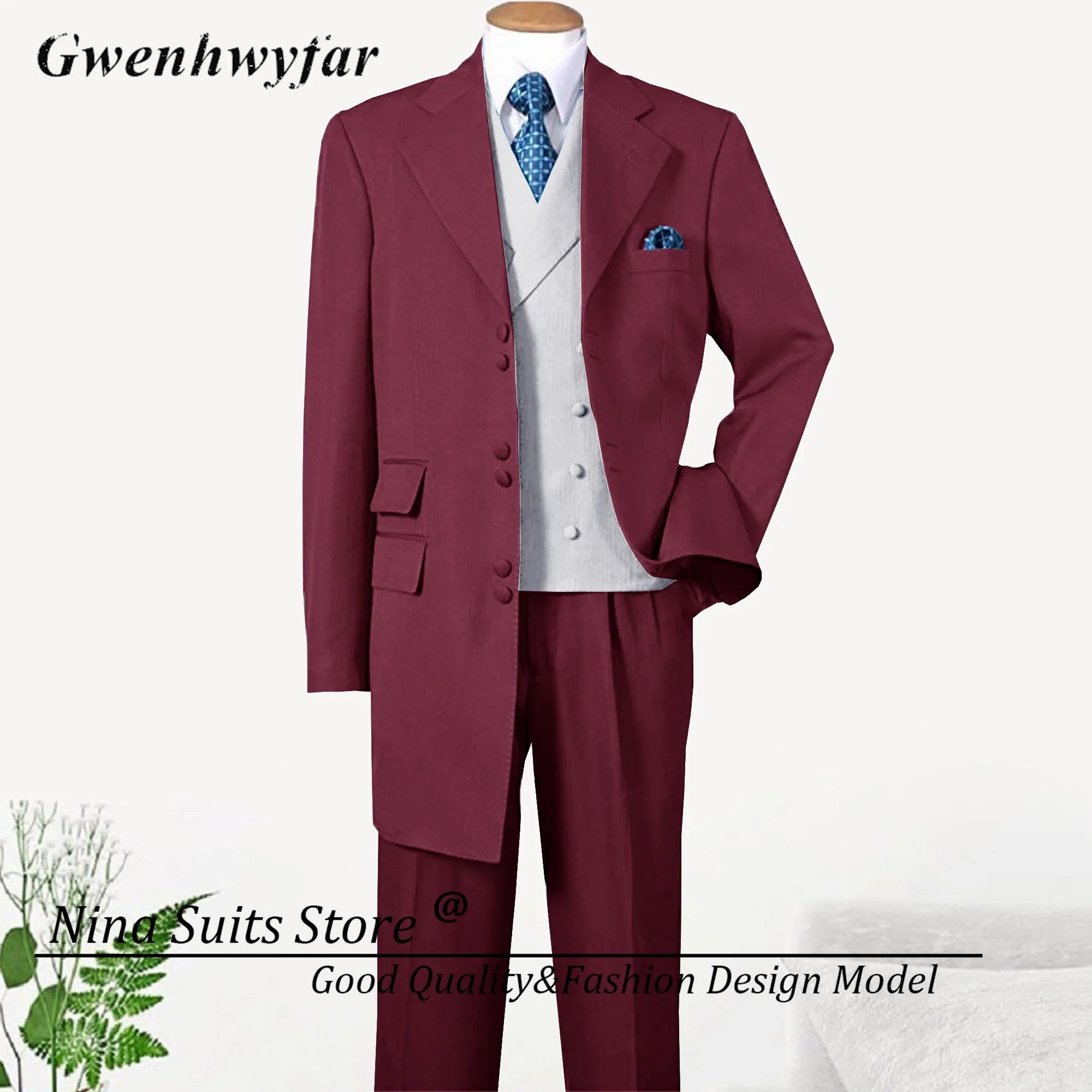 Men Long Coat Suits