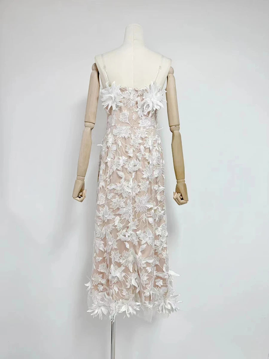 Strapless Feather Dress