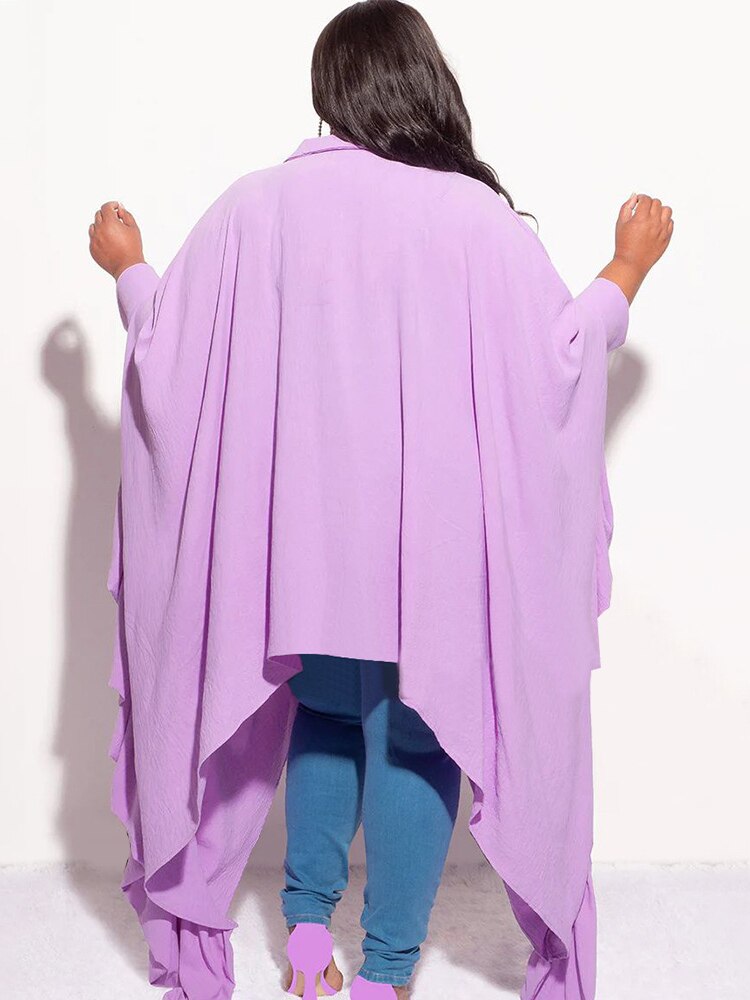 Plus Size Batwing Sleeve Shirts