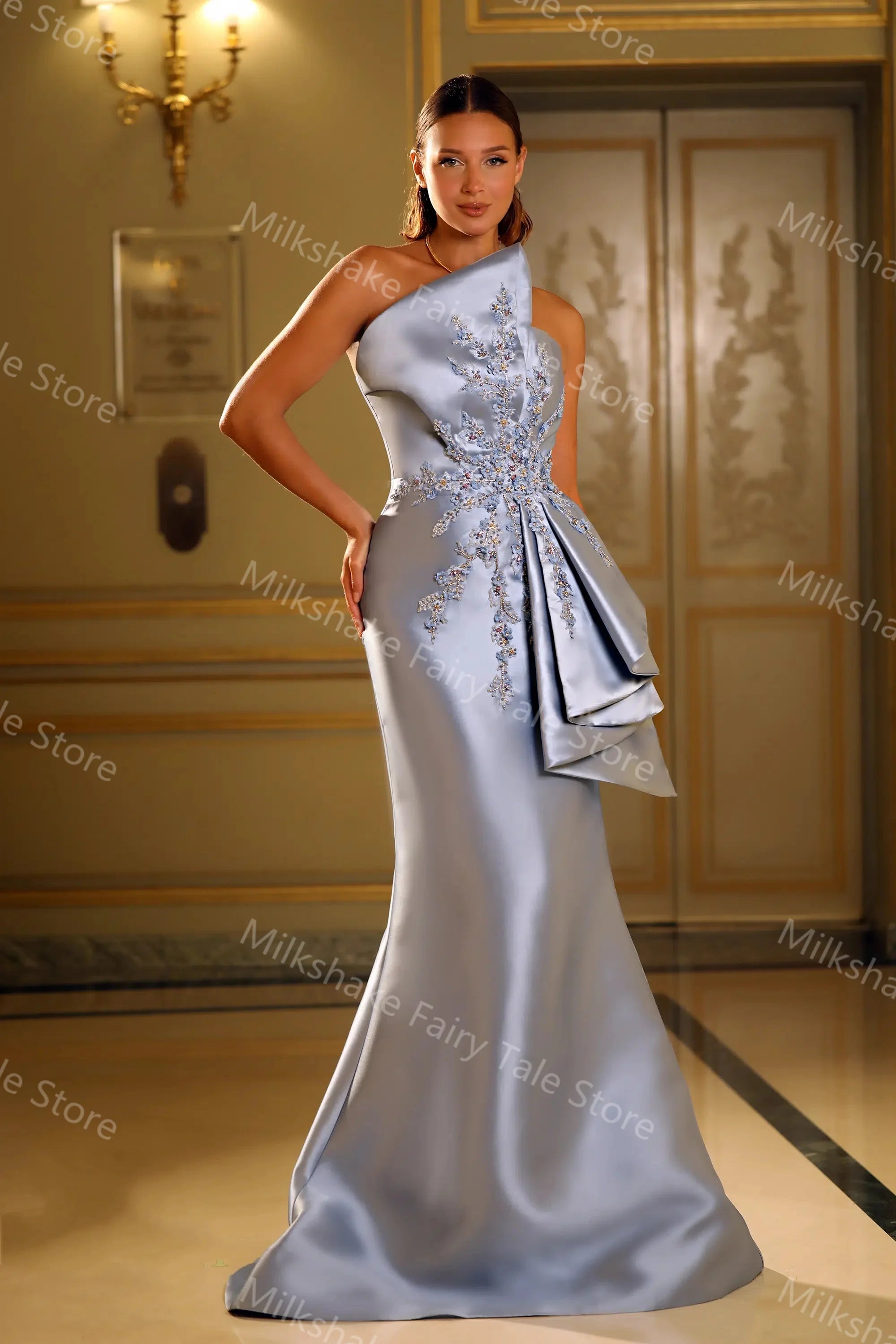 Satin Evening Glitter Dresses