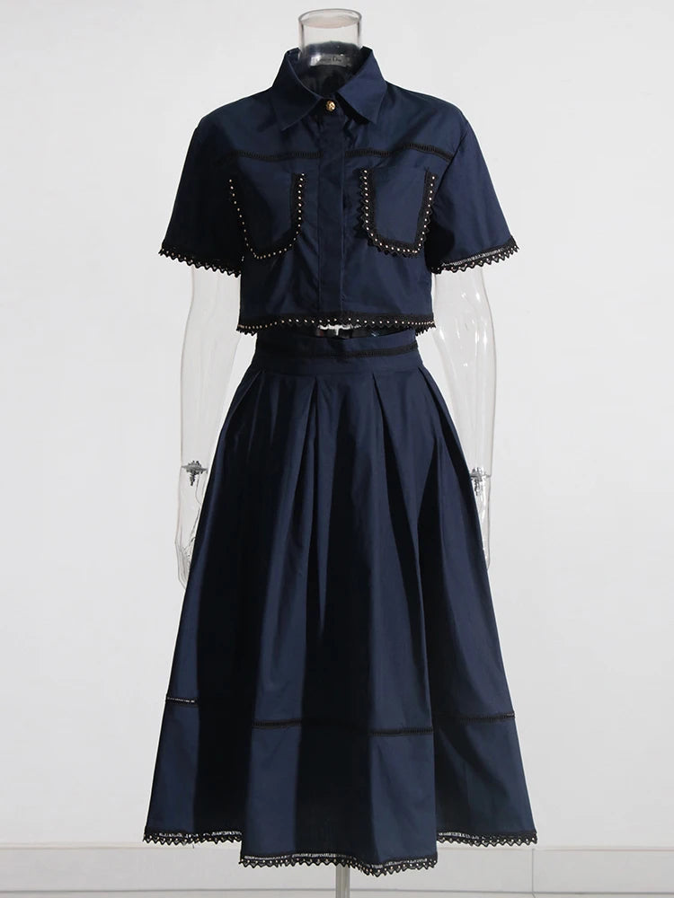 Two Piece Colorful Dress Sets