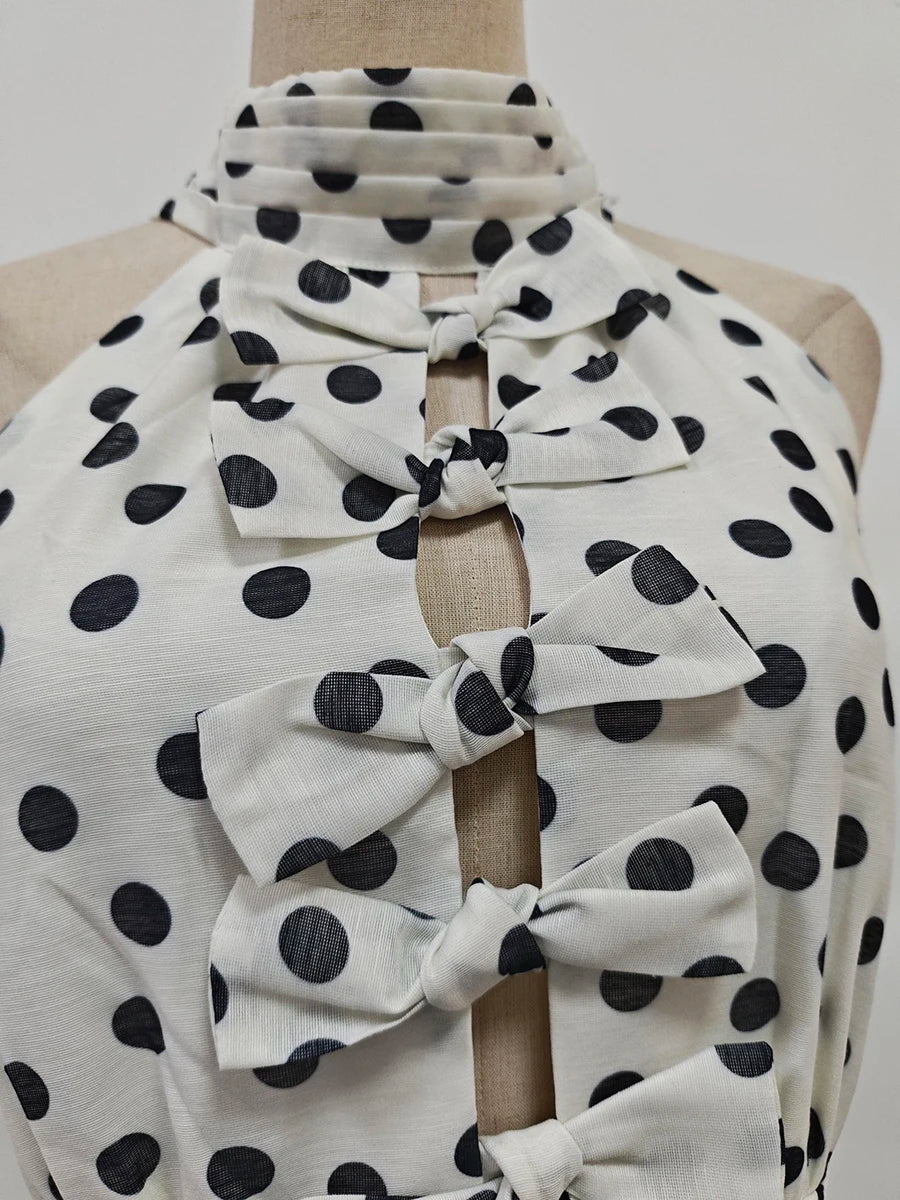 Polka Dot Elegant Midi Dresses