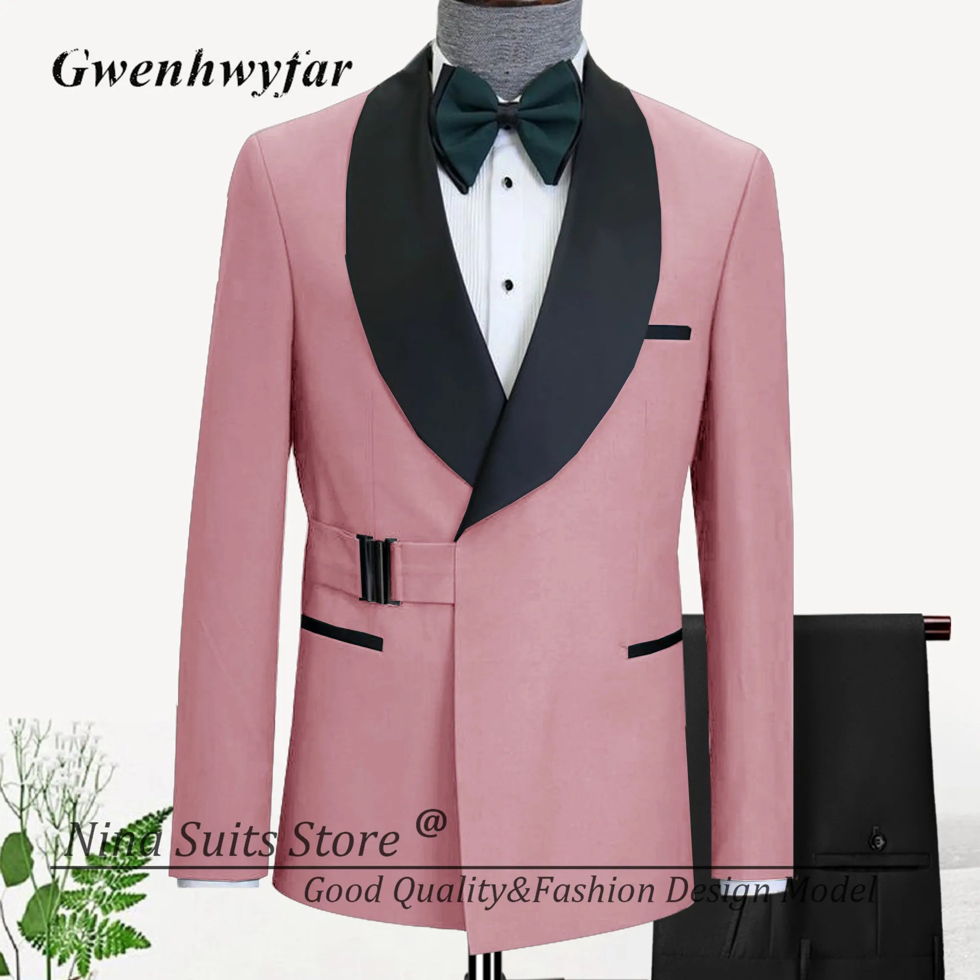 2 Pieces Suit Lapel Jacket Pants Sets