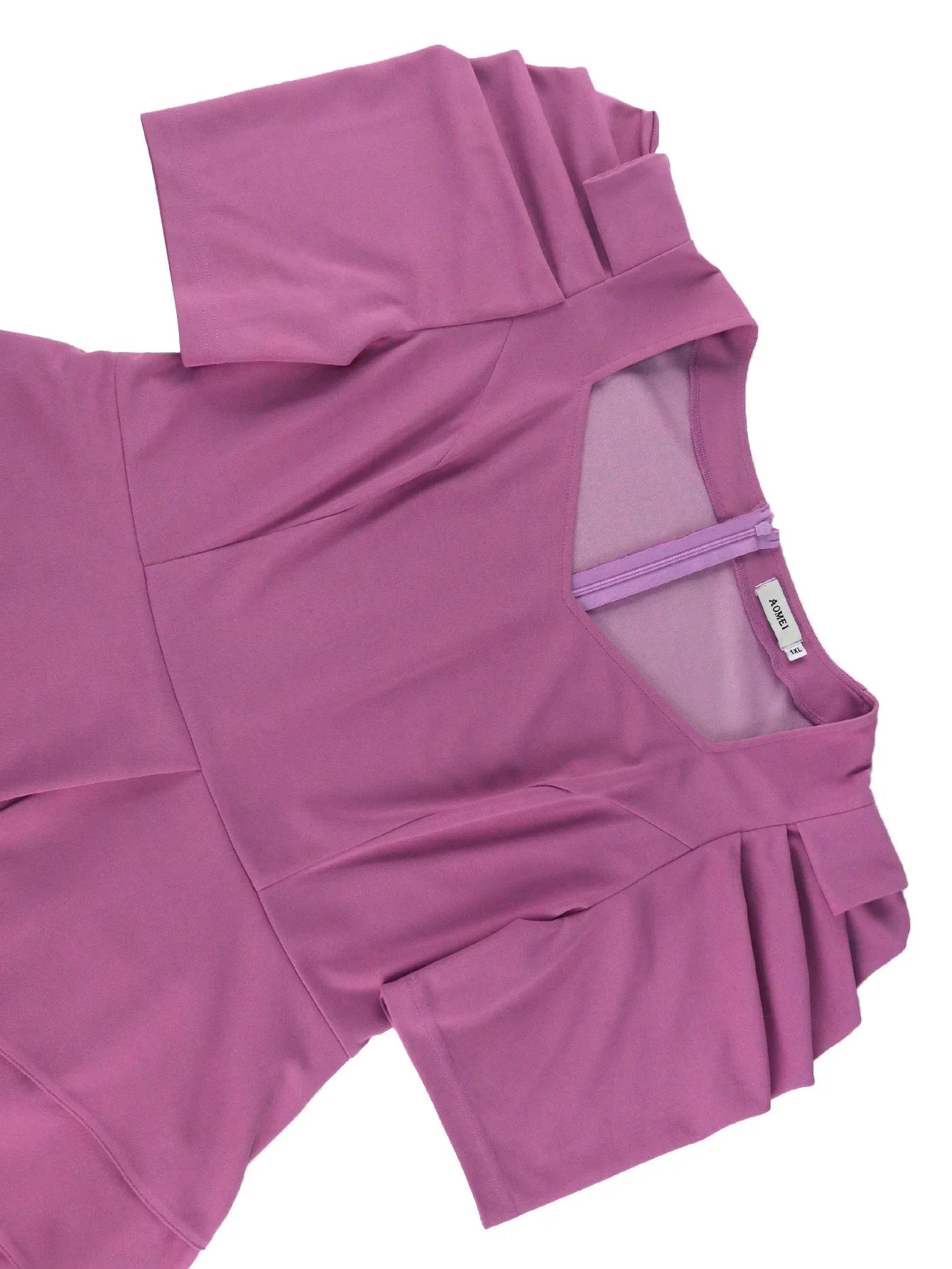 Plus Size Purple Ruffled Dress