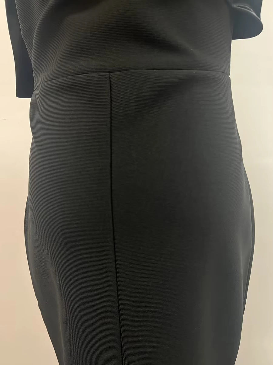 Diagonal Collar Bow Dresses