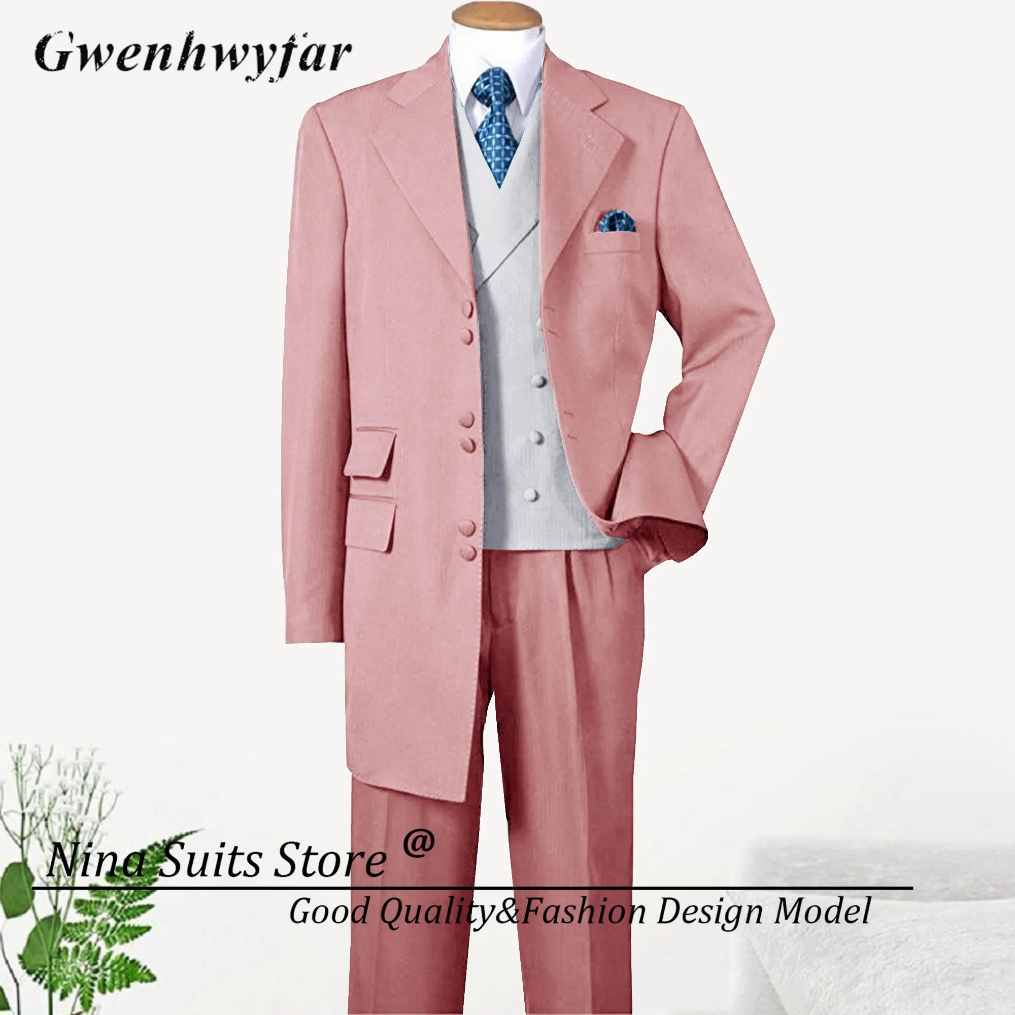 Men Long Coat Suits
