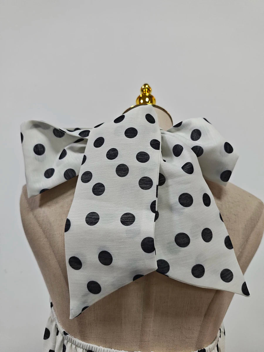 Polka Dot Elegant Midi Dresses