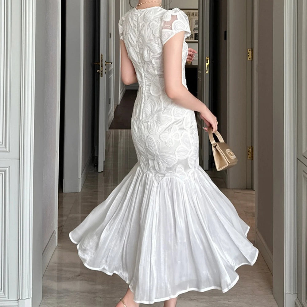 Spliced Lace Elegant Dress