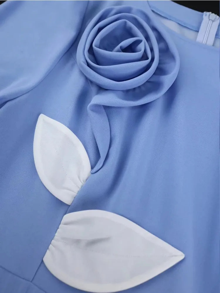 Plus Size 3D Flower Dress