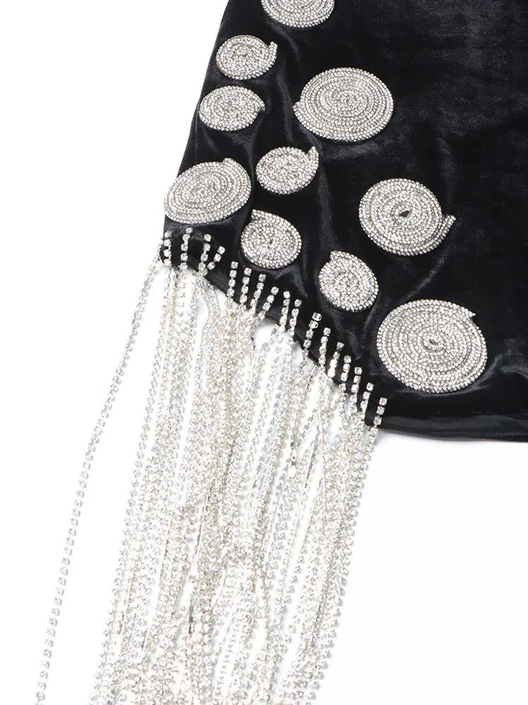 Patchwork Chain Mini Dress
