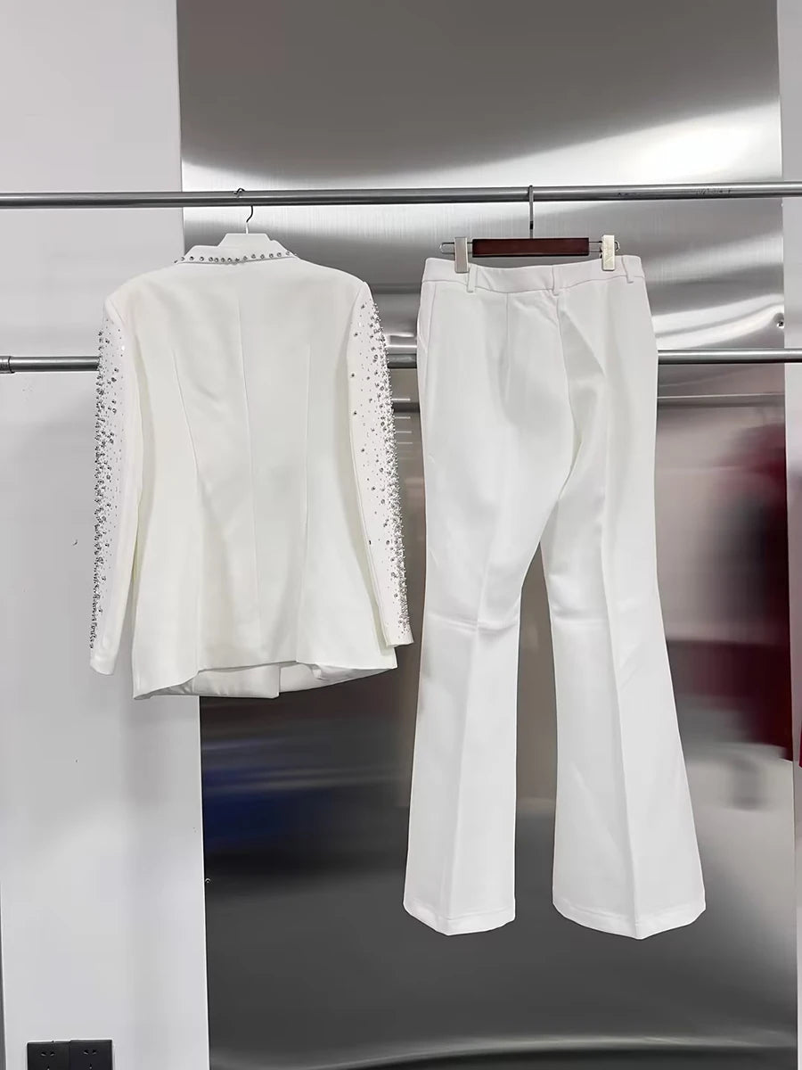 Spliced Diamonds Two Piece Pants Set
